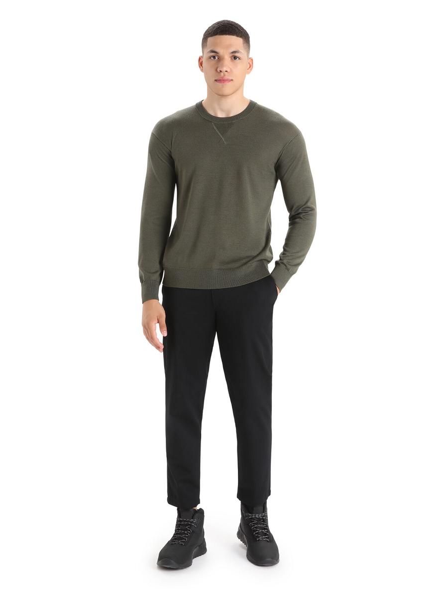 Chandails Icebreaker Cool-Lite™ Merino Nova Sweatshirt Homme Vert Olive | FR 1217XYUF